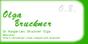 olga bruckner business card